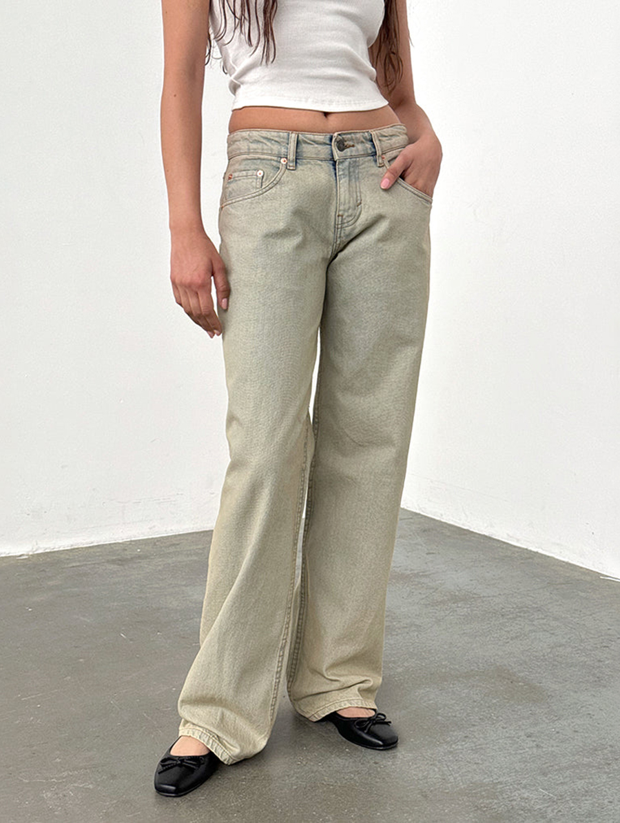 Desert Sand Wash Low Rise Parallel Jeans