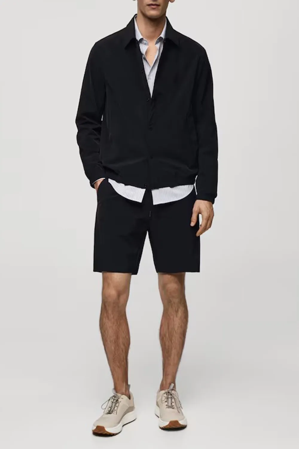 Regular-fit bermuda shorts with drawstring