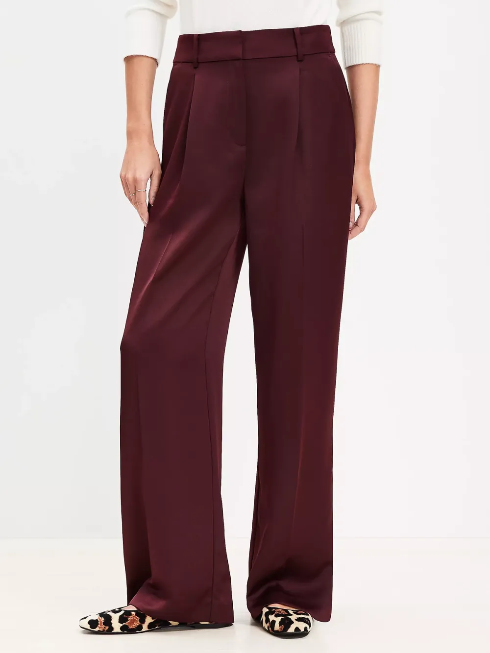 Peyton Trouser Pants in Satin