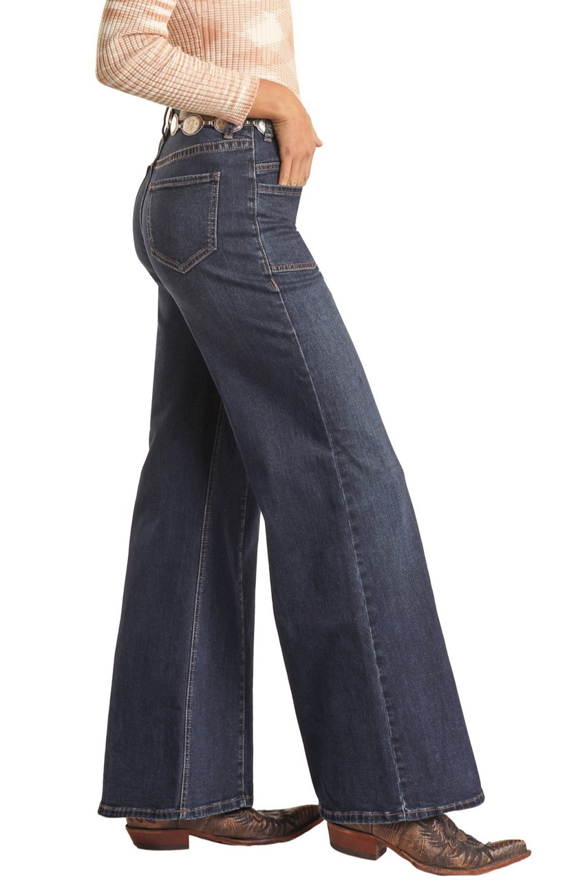 High Rise Extra Stretch Flare Jeans with pocket