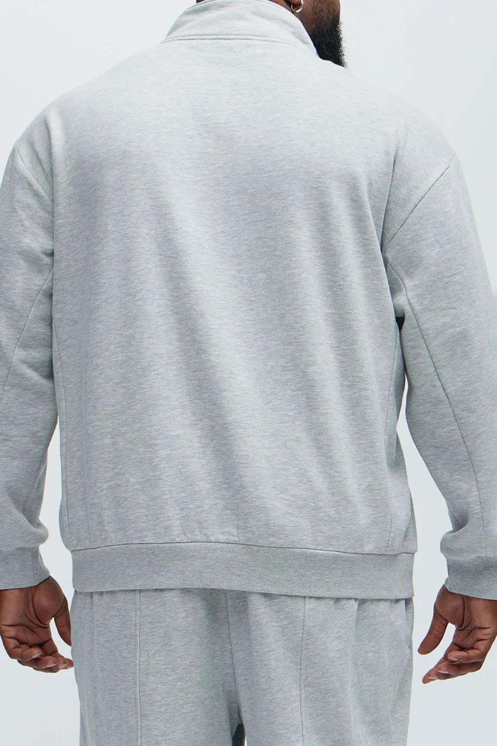 Quarter Zip Collar Sweatshirt