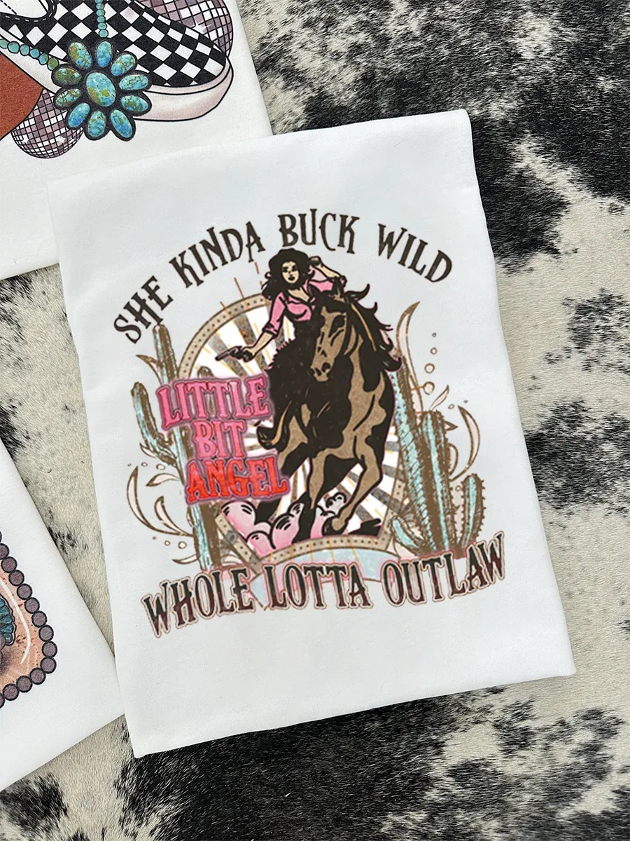 She Kinda Buck Wild Cowgirl T-shirt