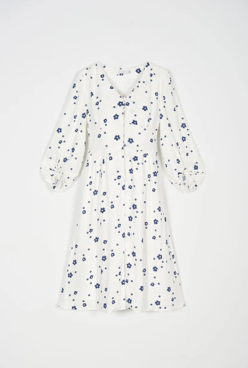 Emilee Dress - Ivory Print