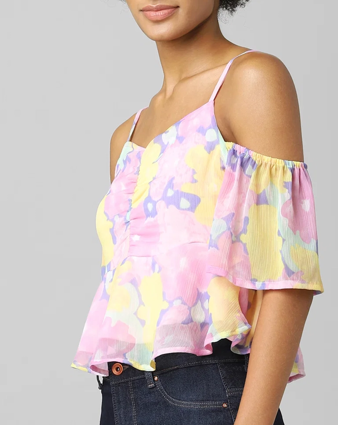 Multi-Colour Floral Print Top