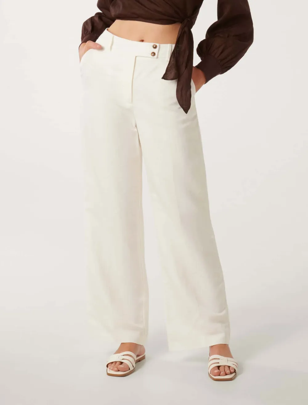 Bella Button-Tab Pants