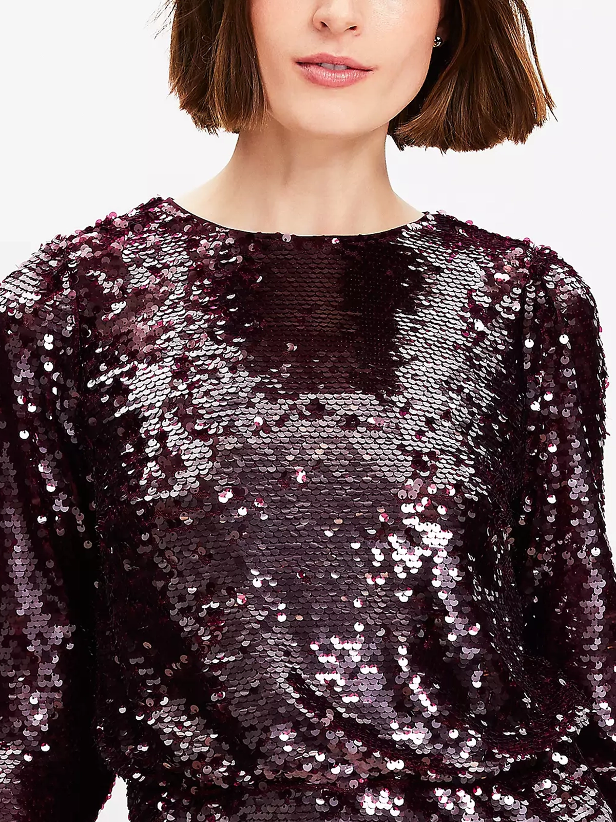 Sequin Long Sleeve Mini Dress