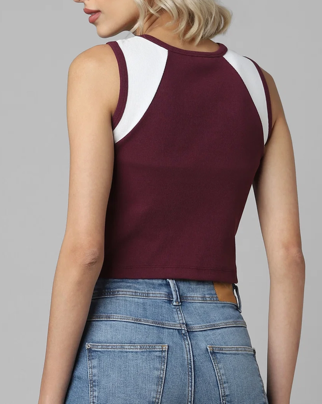 Purple Vest Cropped T-shirt