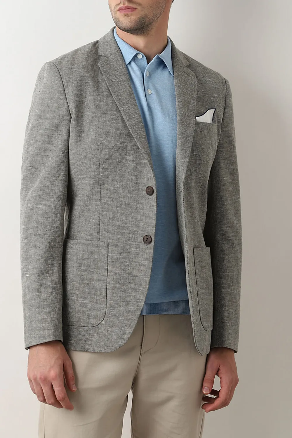 Green Linen Tailored Blazer