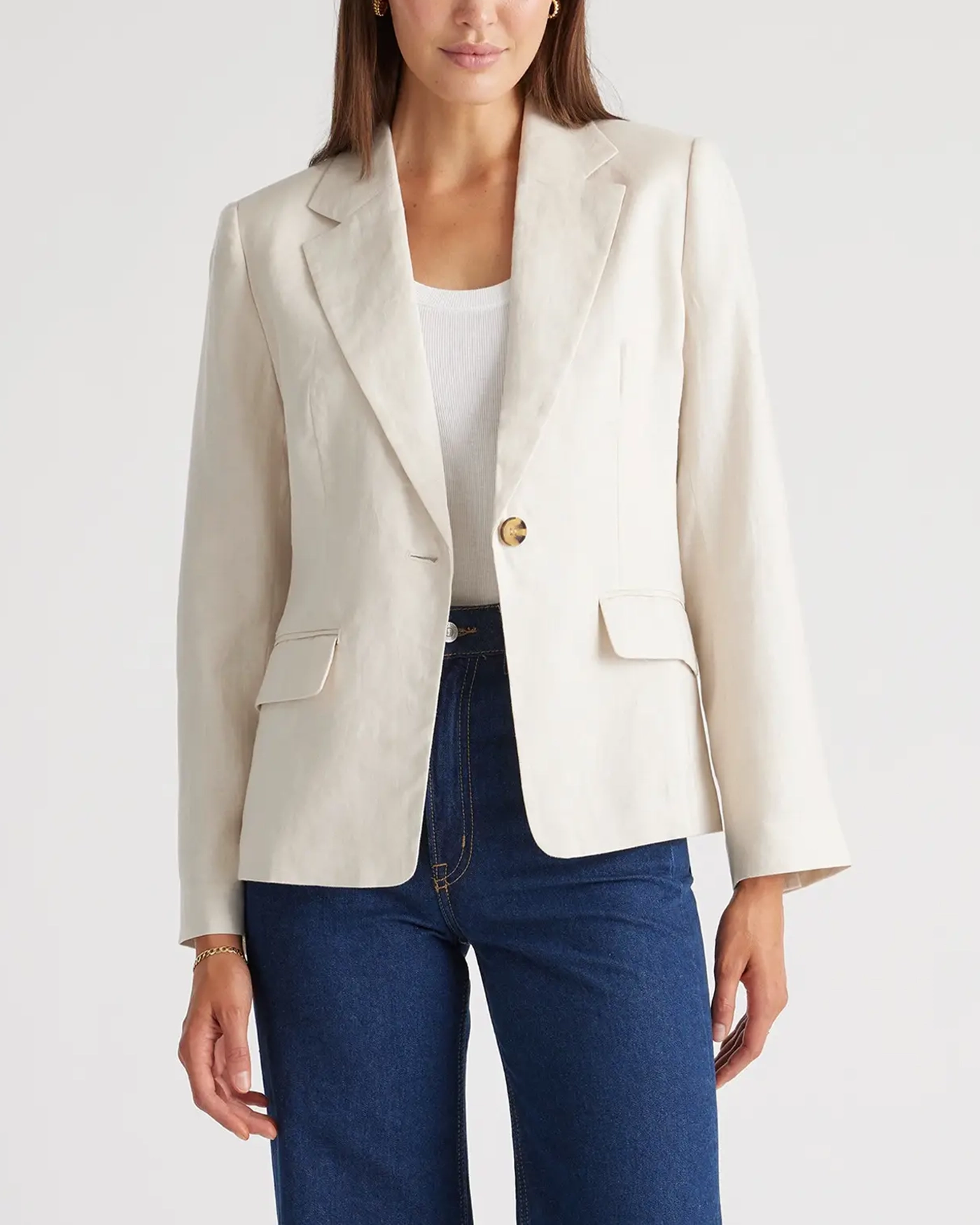 Linen Structured Blazer