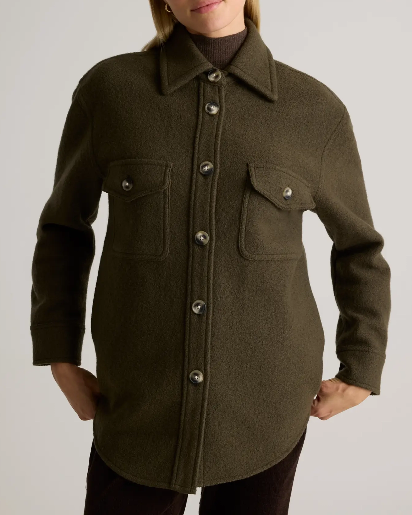 100% Merino Wool Shirt Jacket