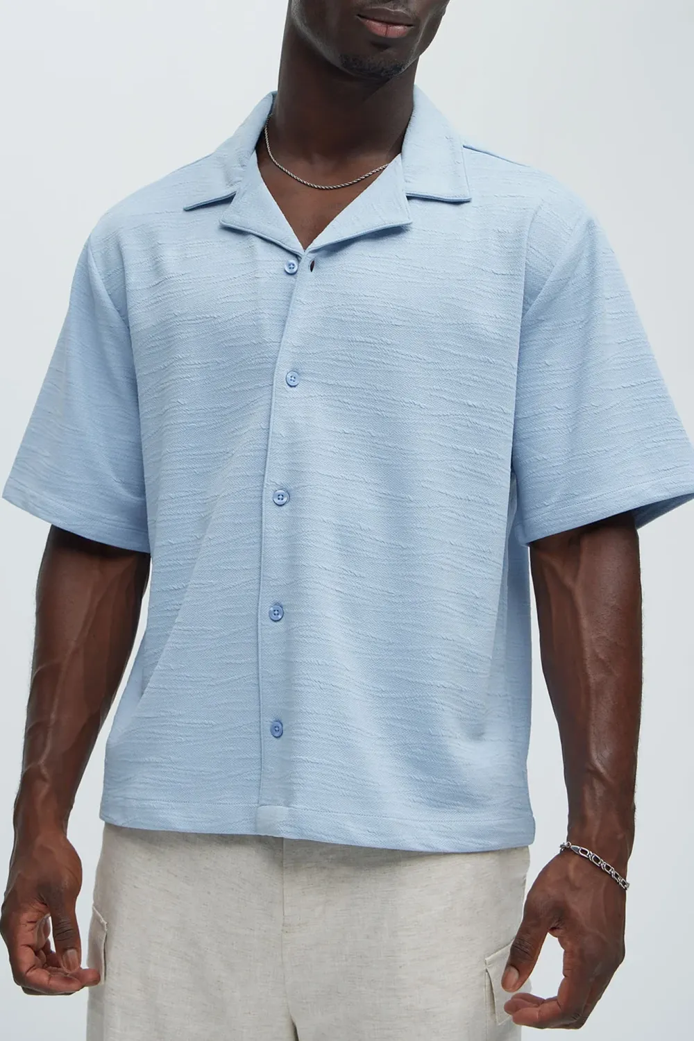 Reid Textured Shirt - Blue