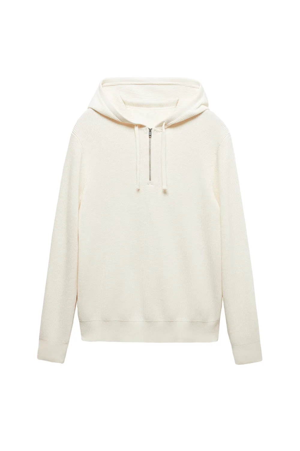 Hooded knit sweatshirt