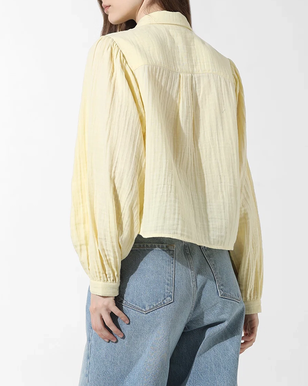 Yellow Puff Sleeves Shirt