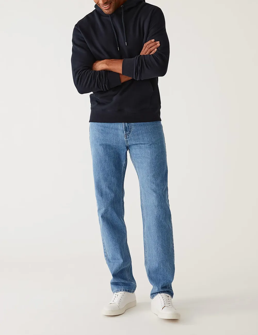 Straight Fit Pure Cotton Jeans