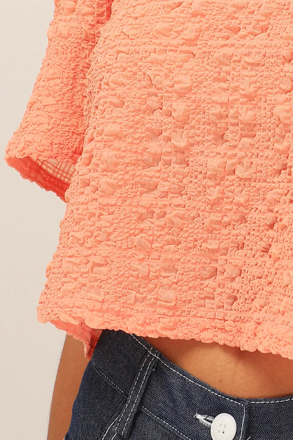 Hazel Textured Crop Top