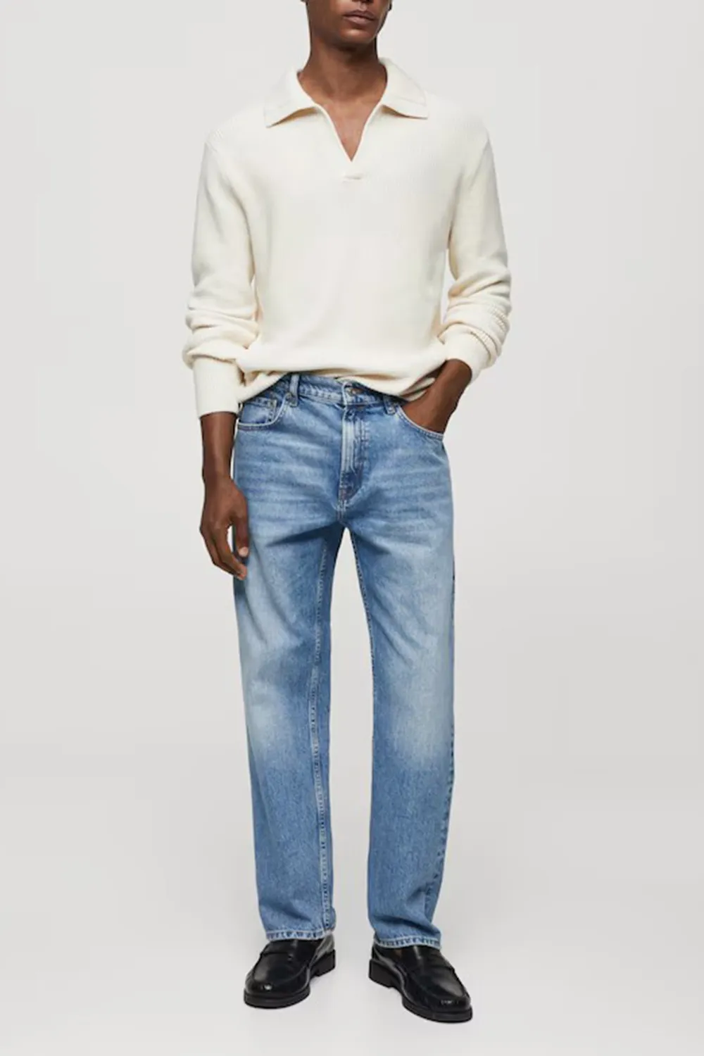 Regular fit dark wash jeans