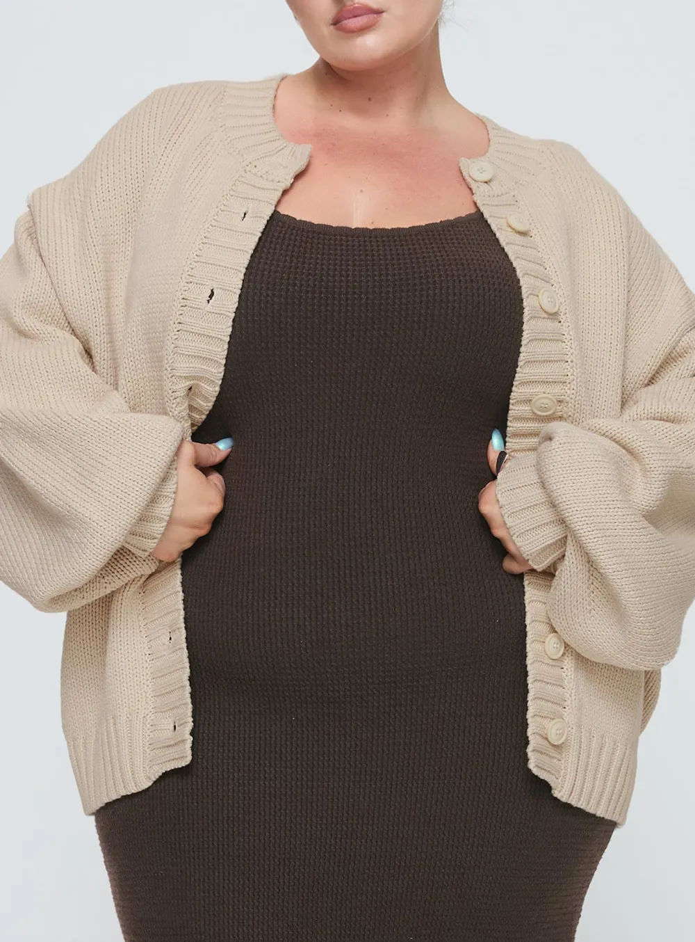 Edern Cardigan Cream Curve