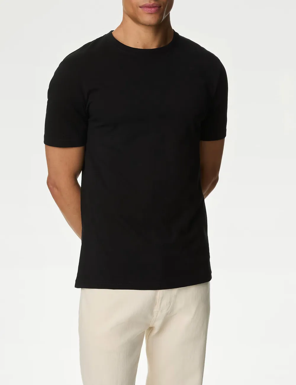 Slim Fit Pure Cotton Crew Neck T-Shirt