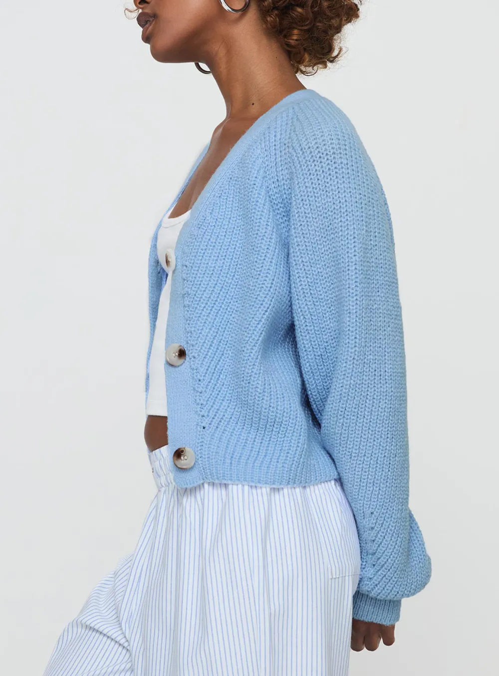 Leskie Cardigan Pale Blue