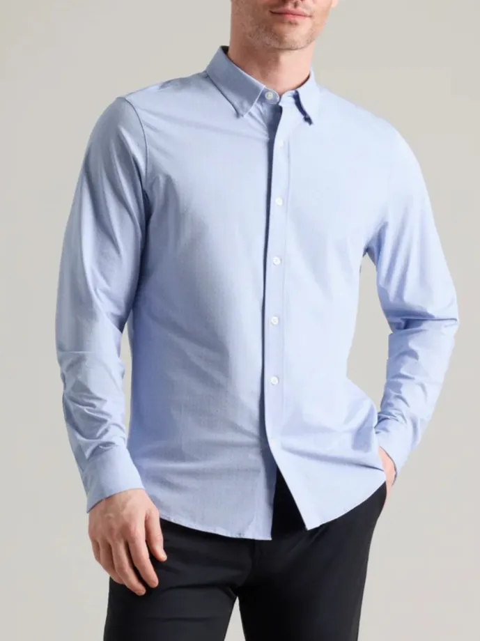 Men's Stretch Slim Fit Long Sleeve Shirts