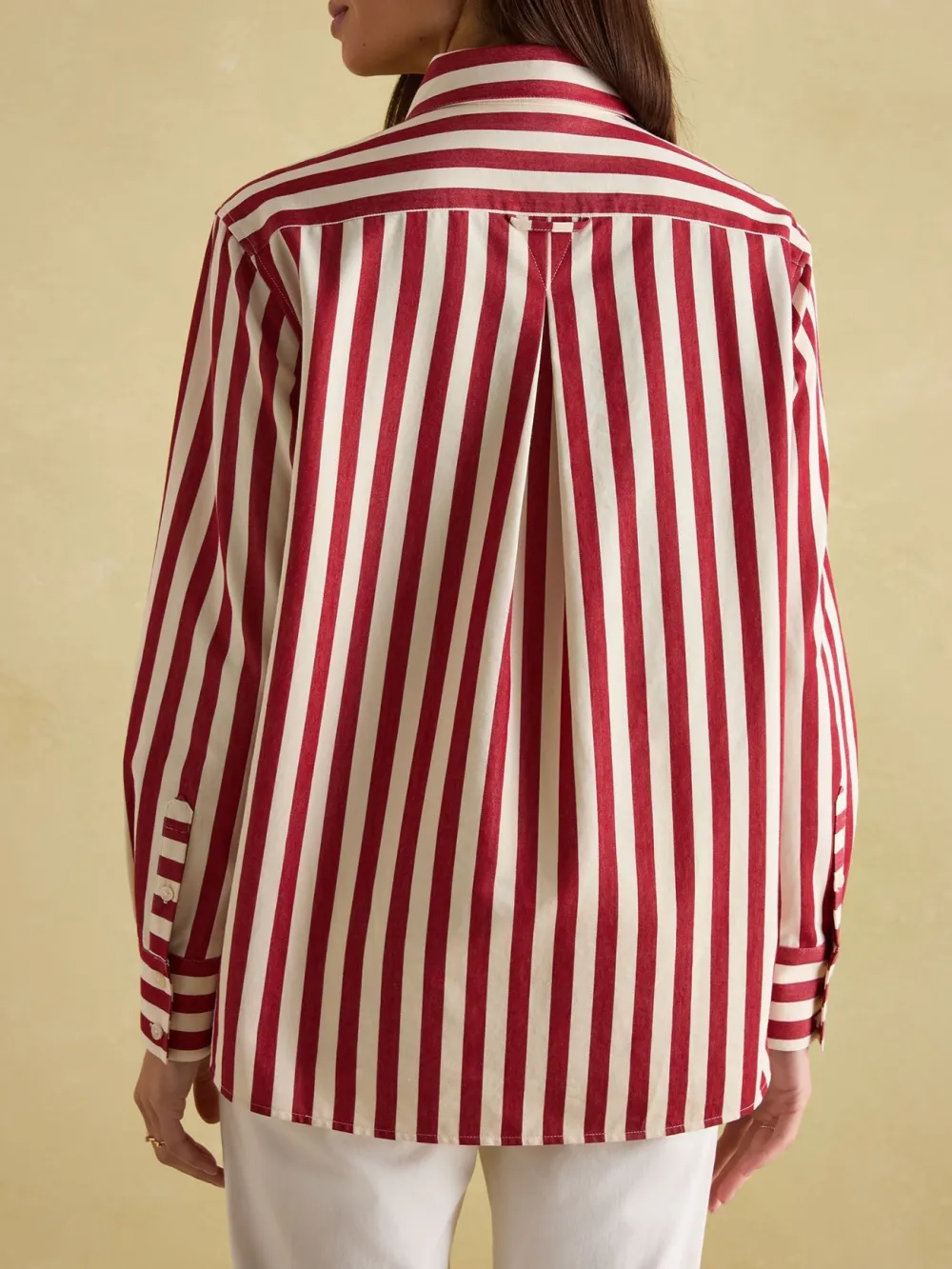 Daily Amilla Red & Cream Stripe Shirt