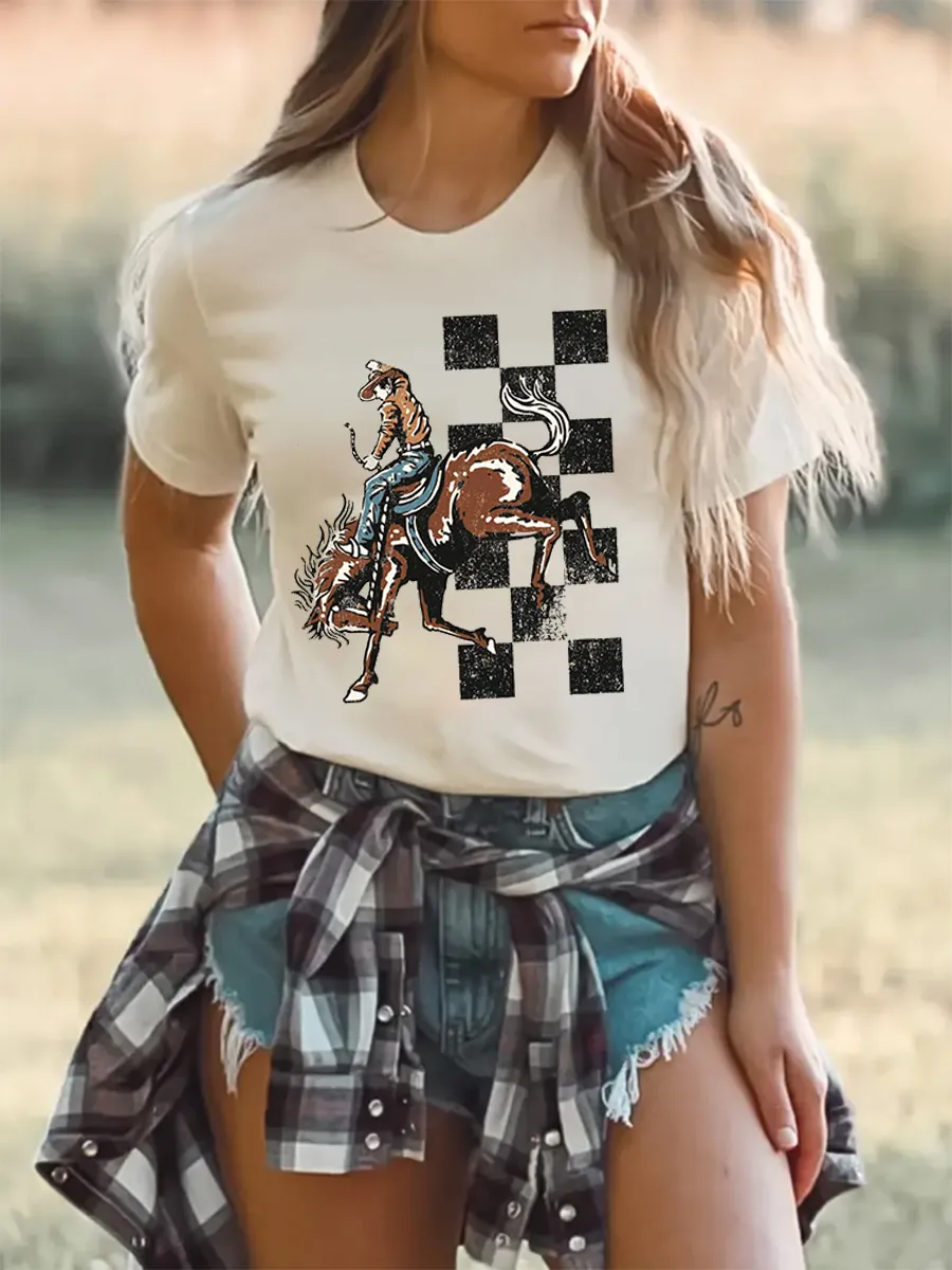 Checkered Mustang T-shirt