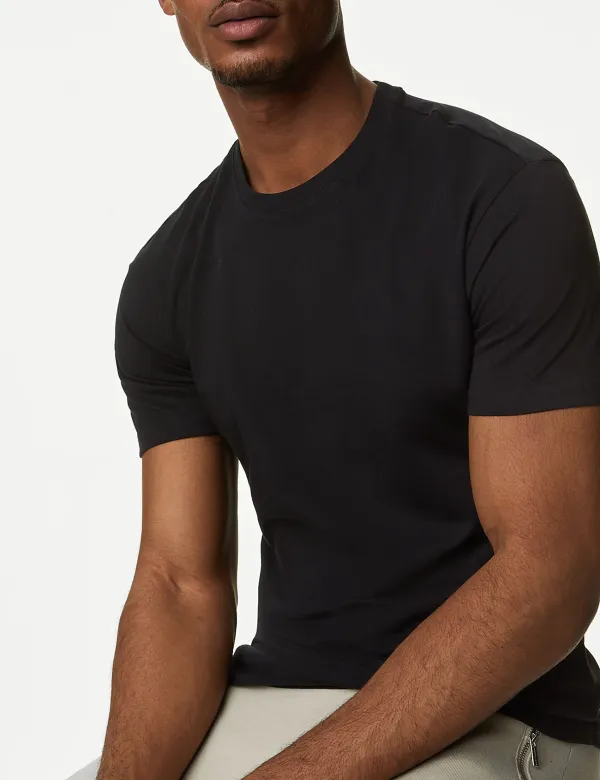 Muscle Fit Pure Cotton T-Shirt