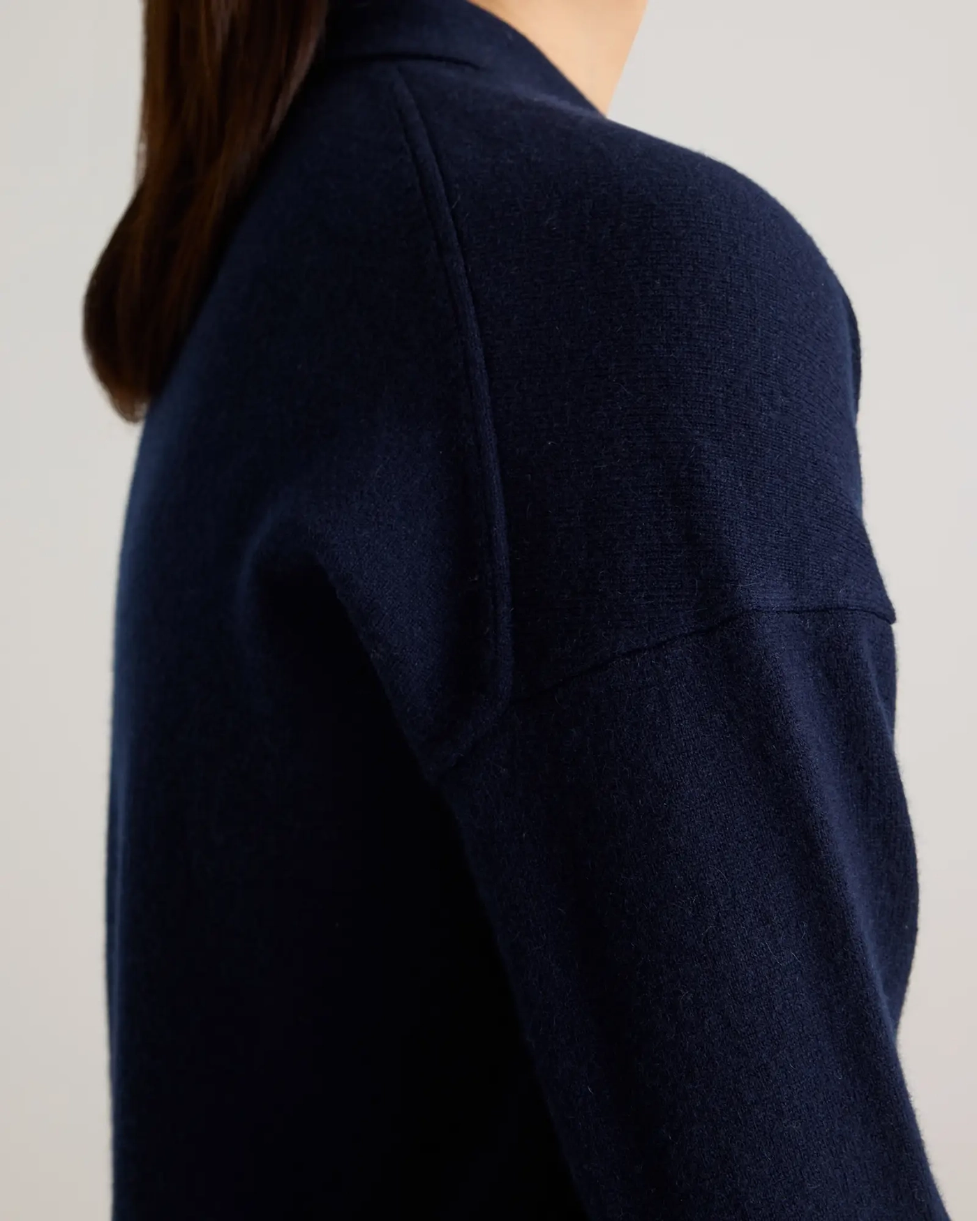 Mongolian Cashmere Polo Sweater