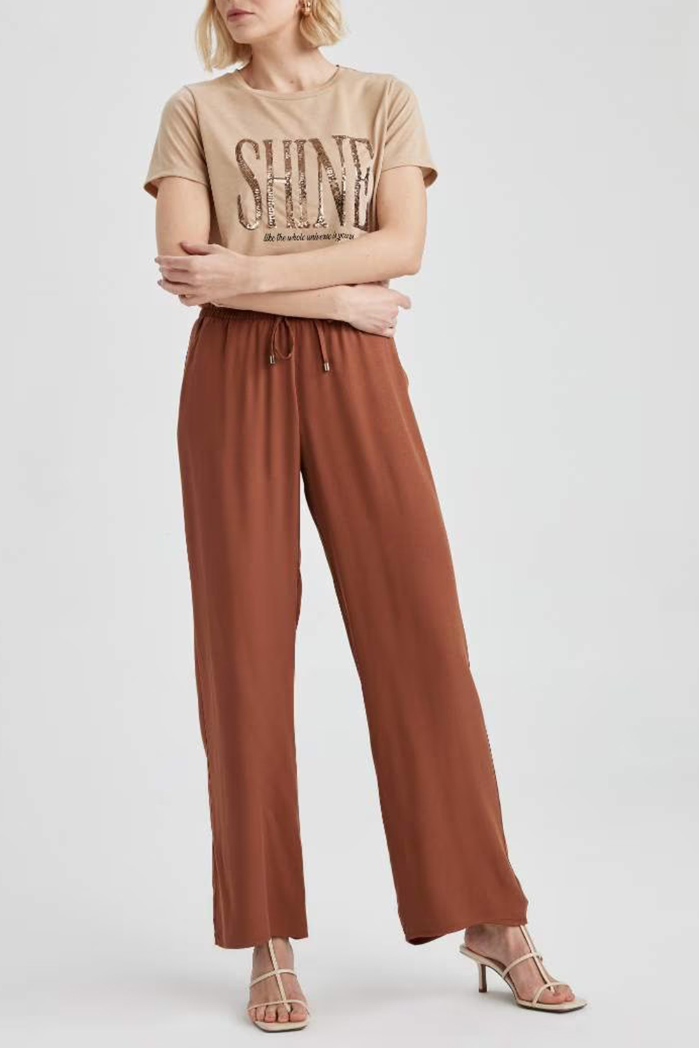 Florida Wide Leg Viscose Trousers