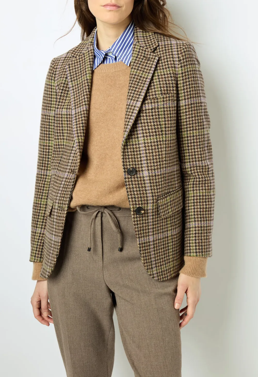 Brown Plaid Blazer