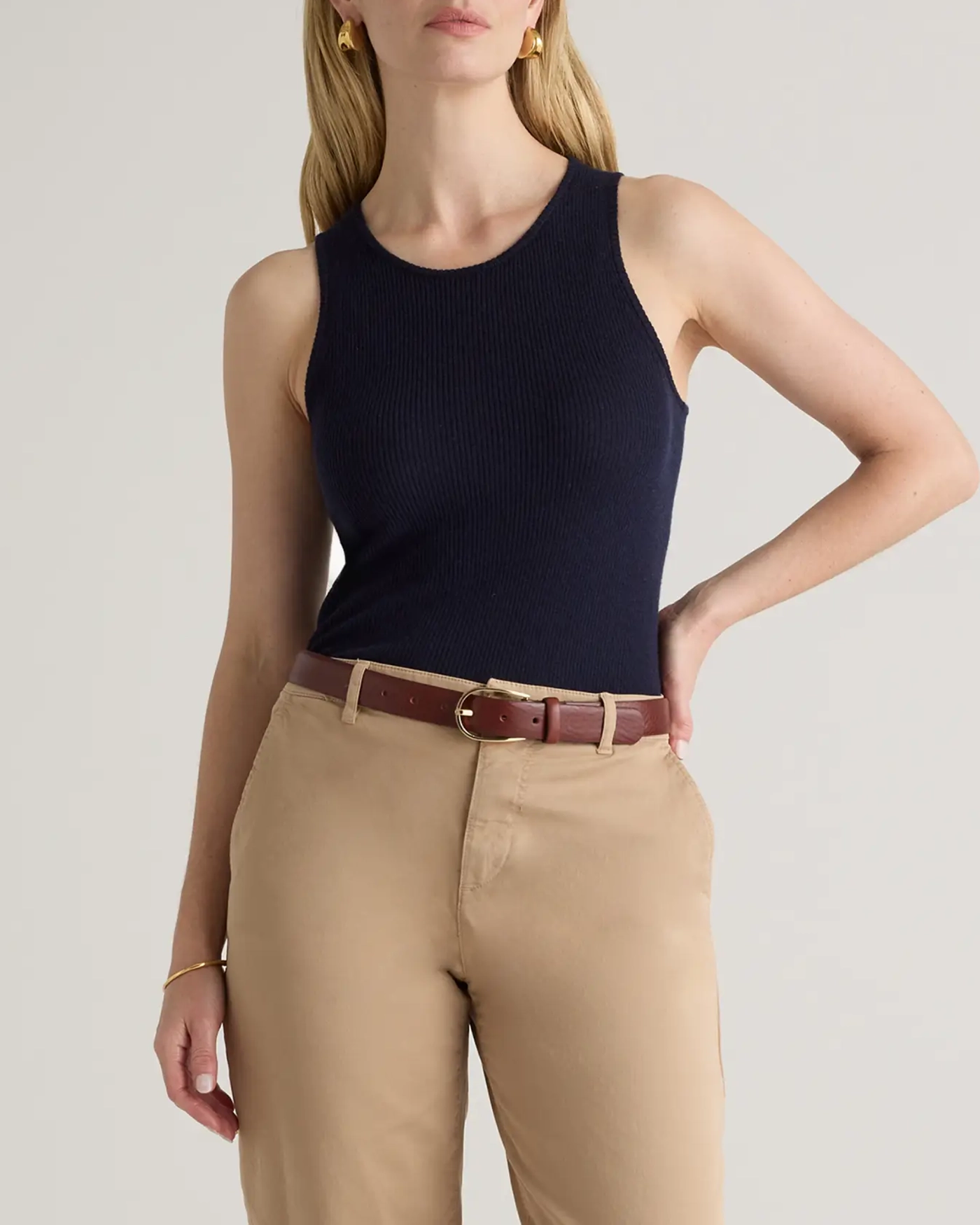 Featherweight Cashmere Ribbed Tank