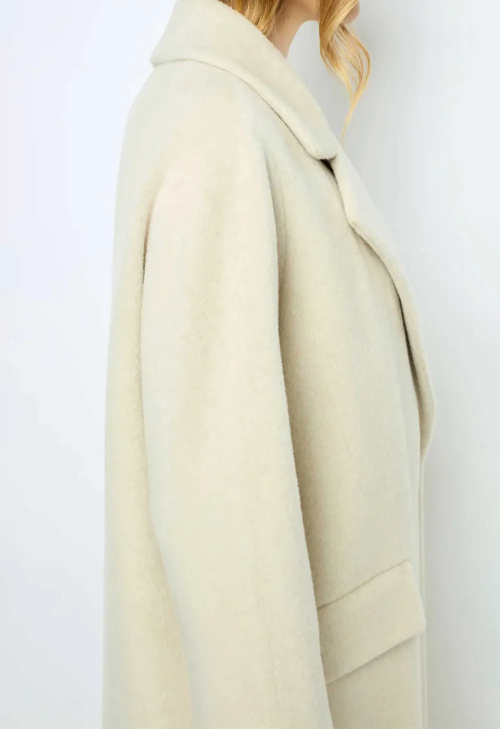 Ecru Wool Coat Jacket