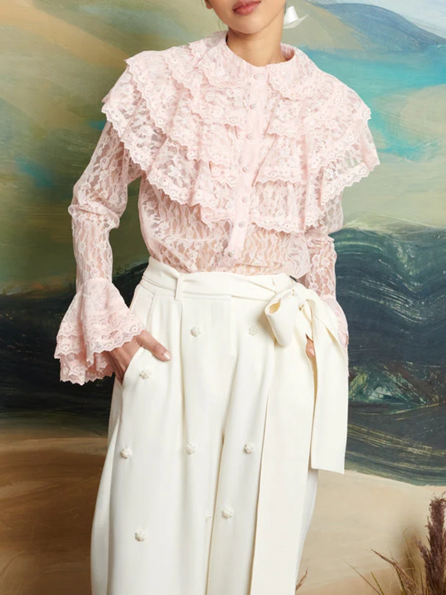 DREAM Filly Lace Ruffle Blouse