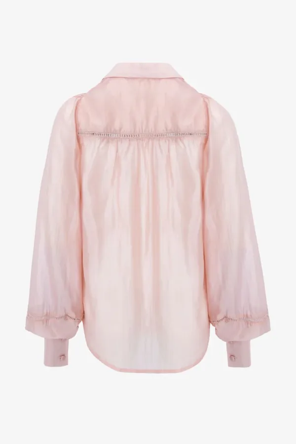 Bloom Blush Lace Detail Shirt