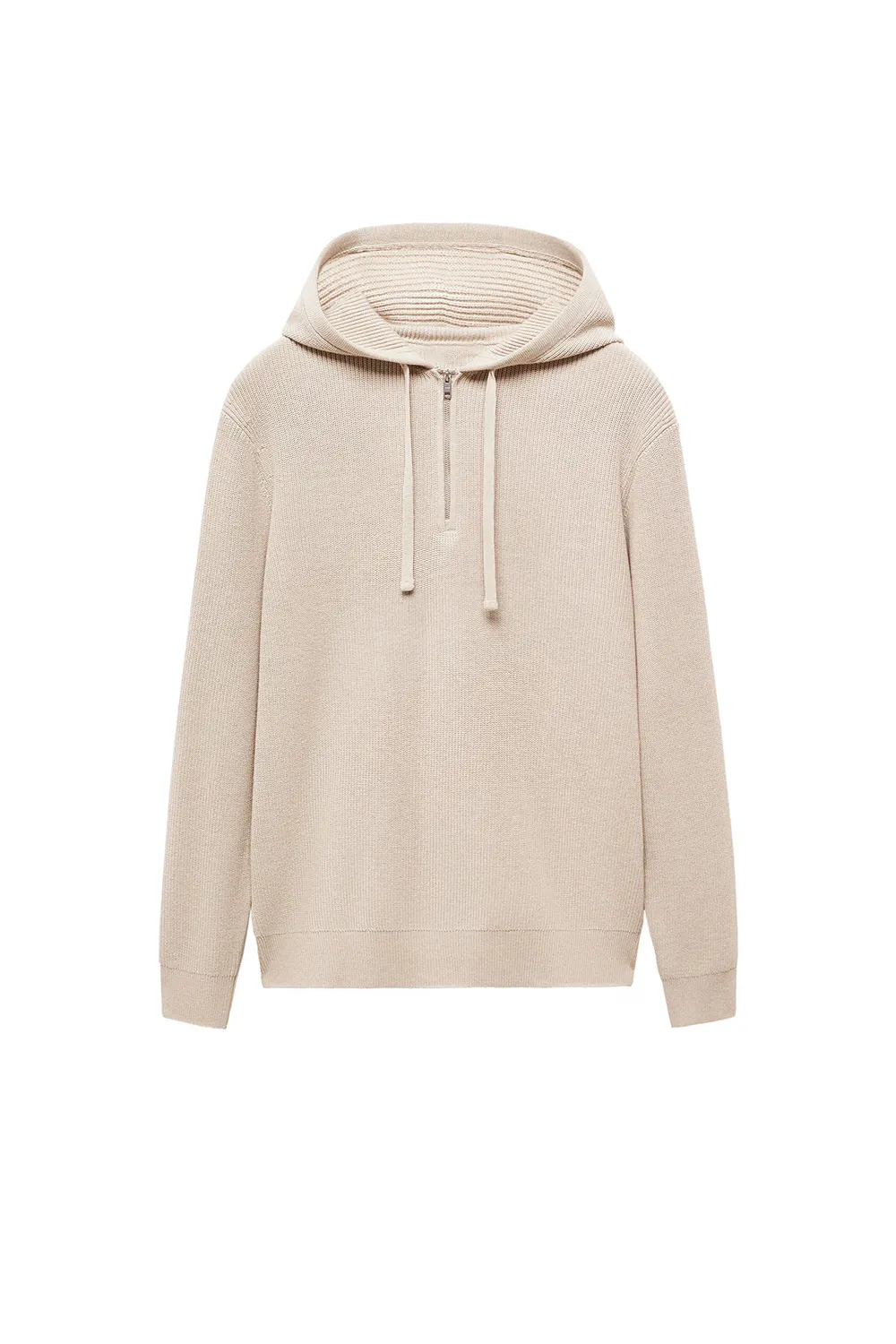 Hooded knit sweatshirt