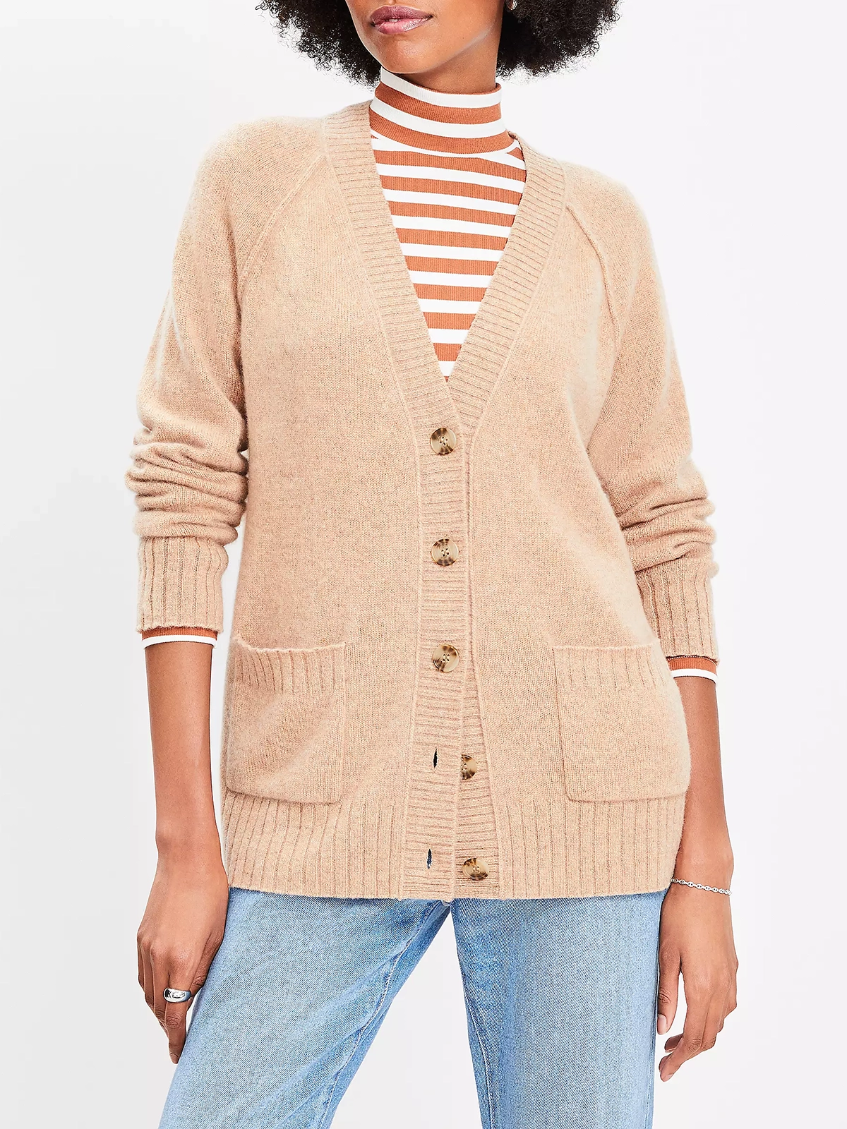 Cashmere V-Neck Pocket Cardigan