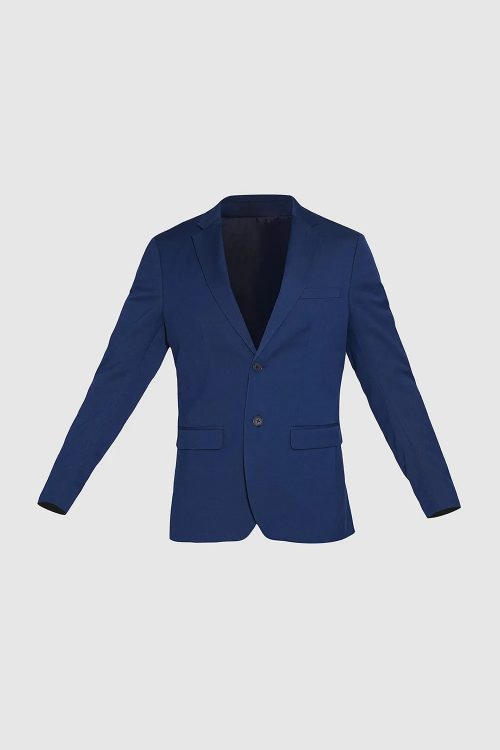 Dark Blue Structured Suit-Set Blazer