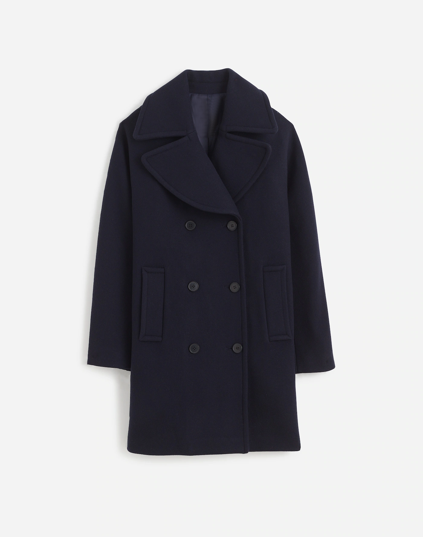 Oversized-Collar Peacoat Fabric