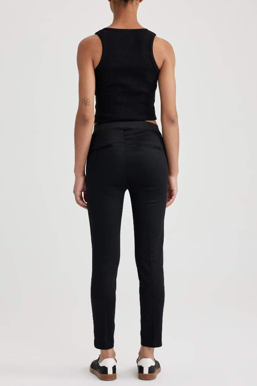 Valentina Sigaret Normal Waist Satin Trousers