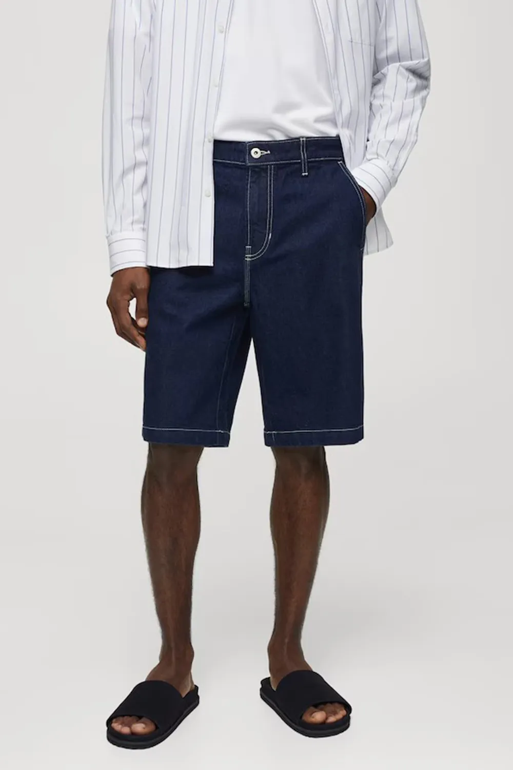 Denim bermuda shorts