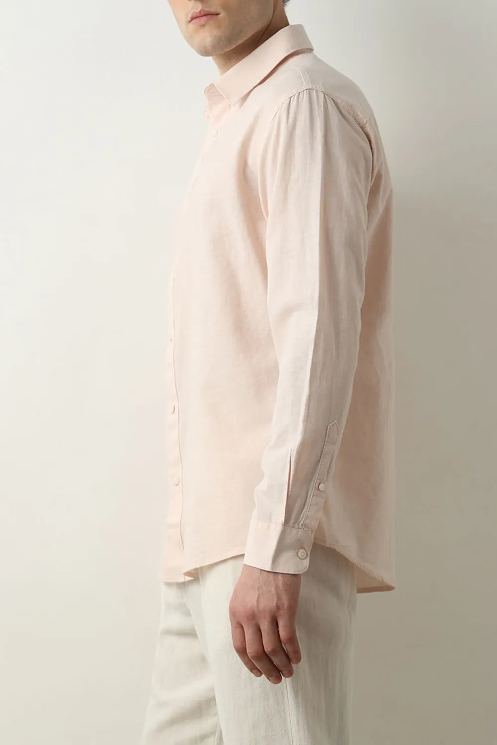 Brown Linen Full Sleeves Shirt