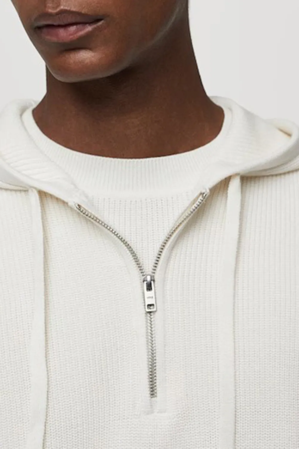 Hooded knit sweatshirt