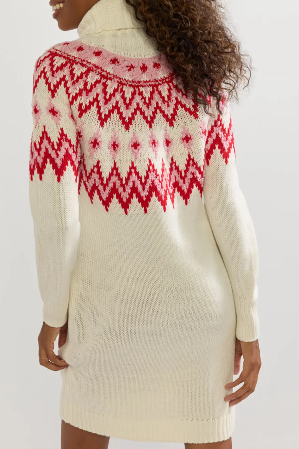 Alberta Long Sleeve Fairisle Sweater Mini Dress