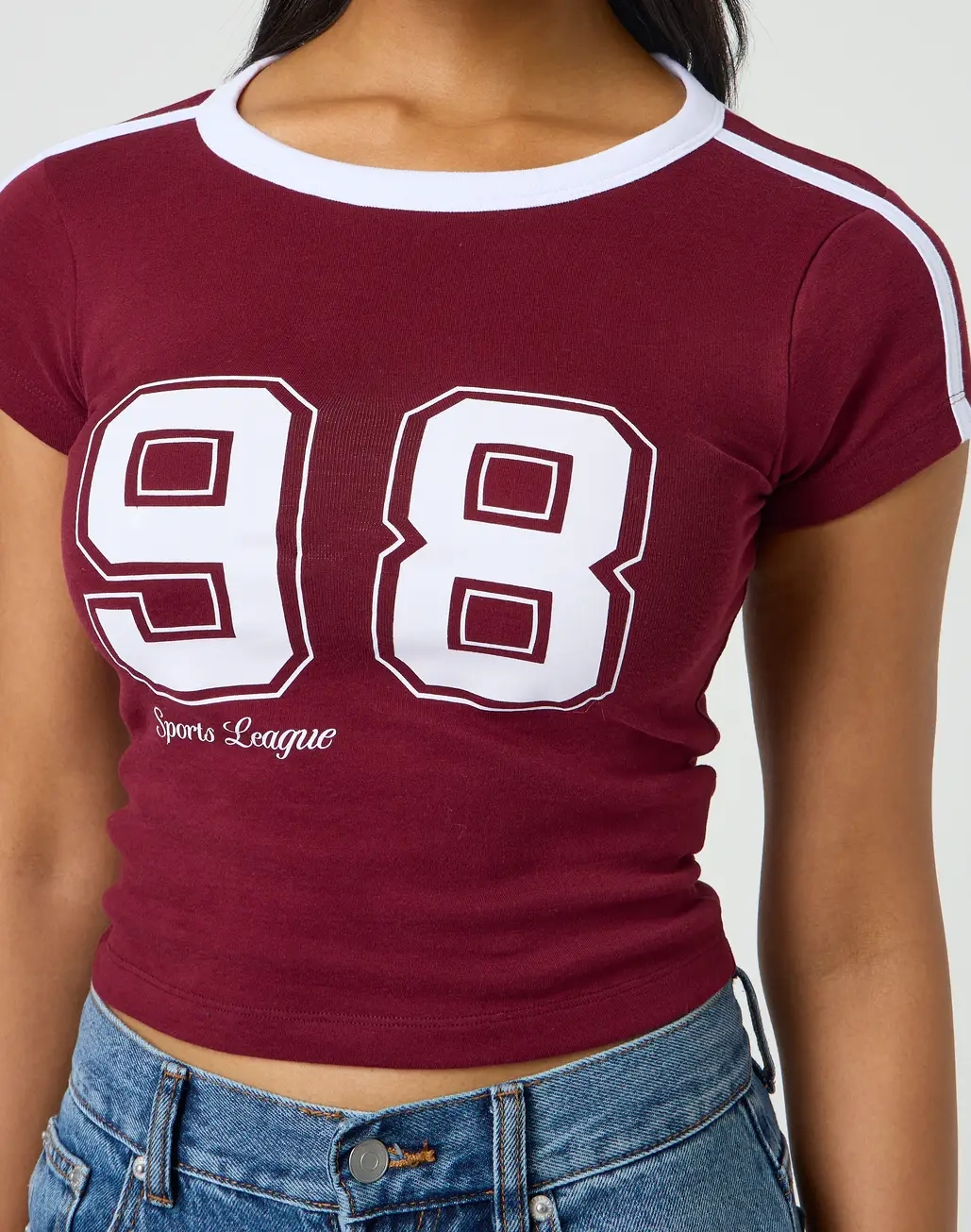 Cropped Fitted Graphic Tee