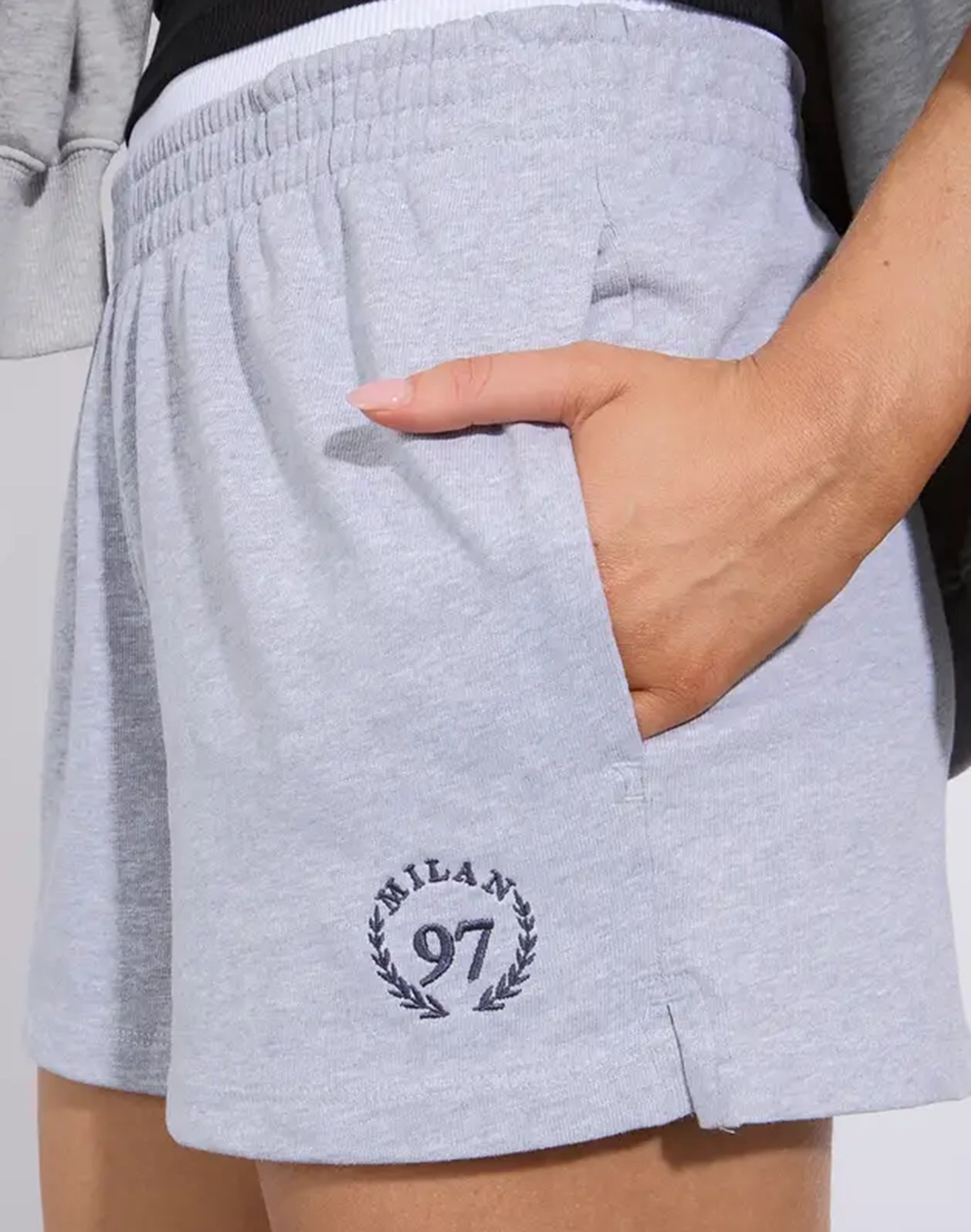 Embroidered Sweat Short