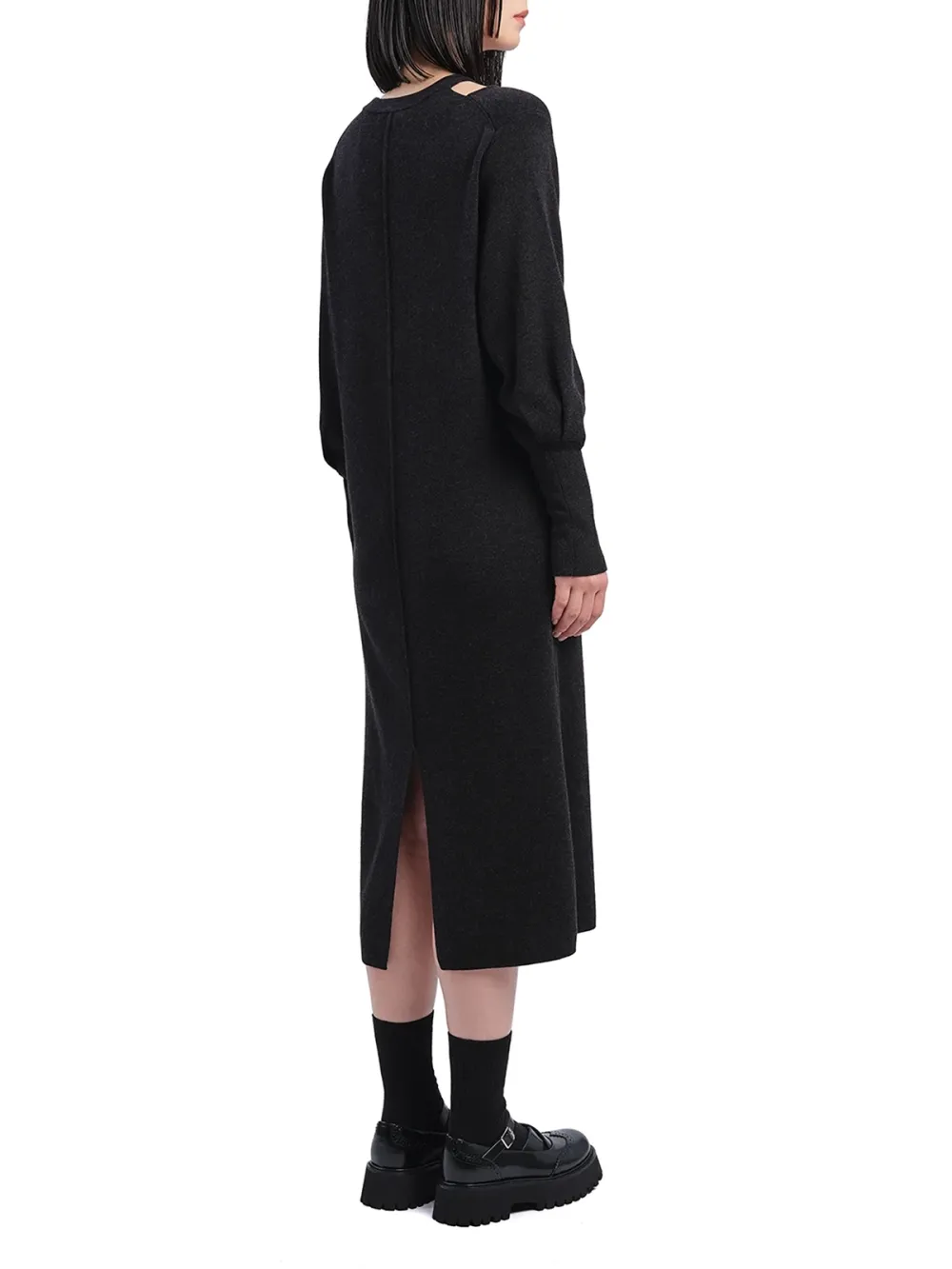 Black Wool Knit Dress