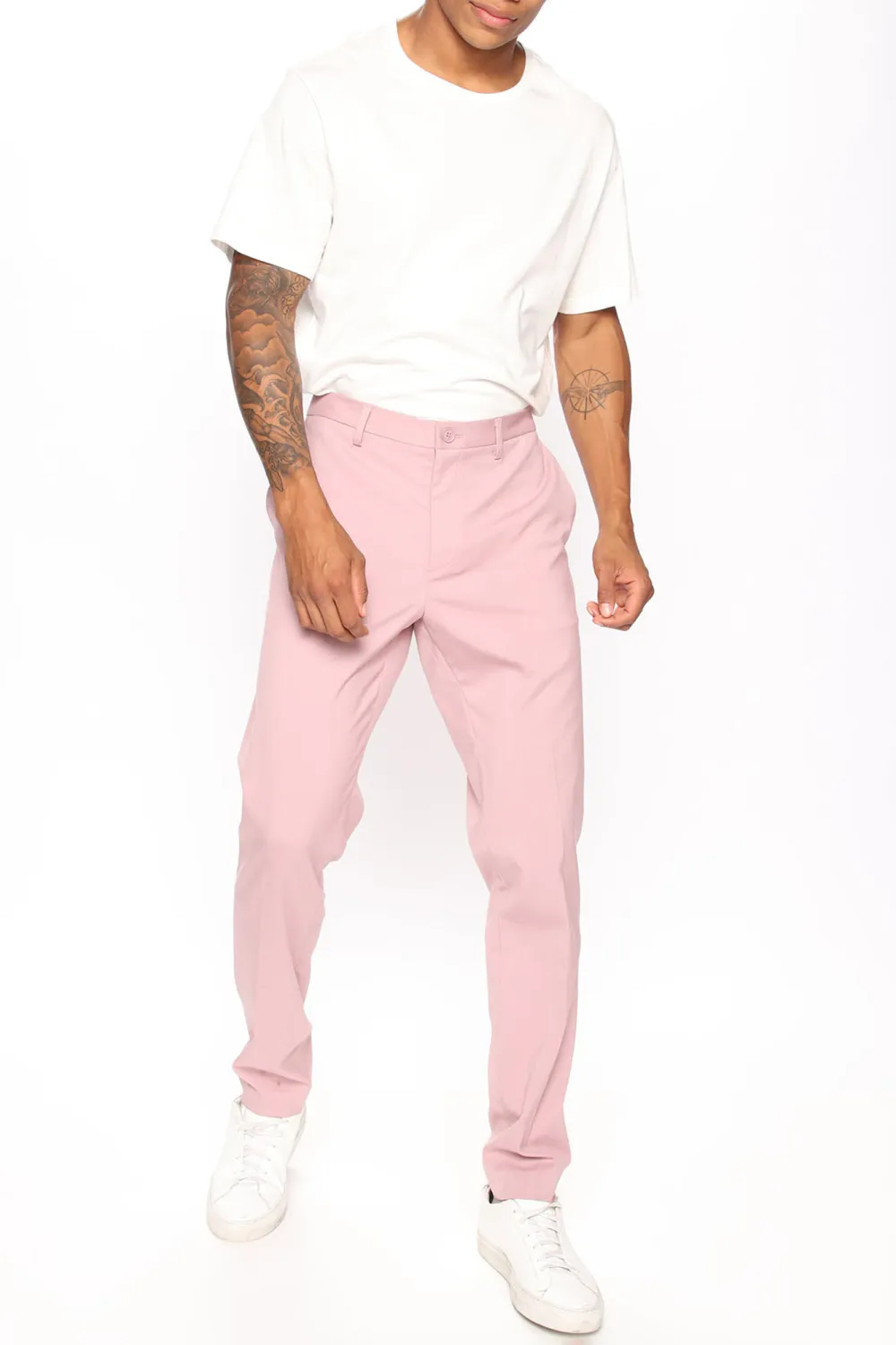 The Button Closure Slim Trouser