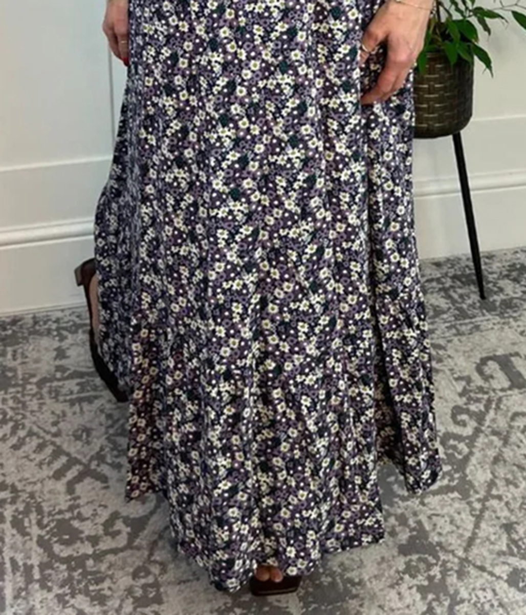 Floral Guiding Light Jersey Maxi Skirt