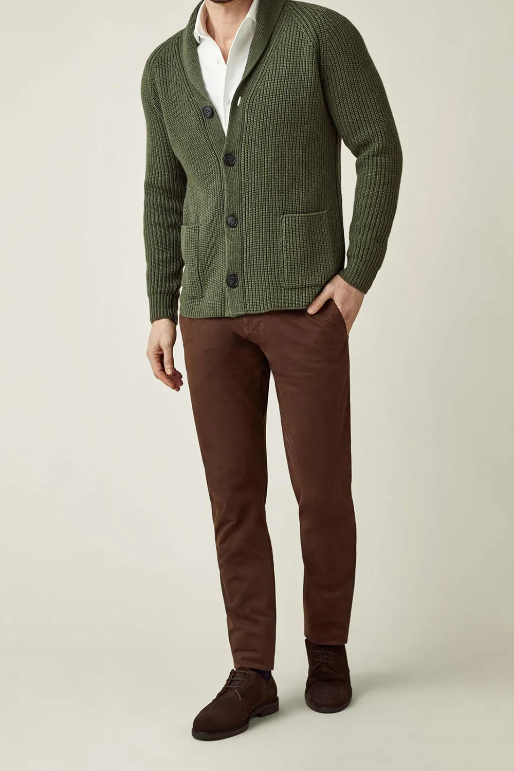 Comfortable Relaxed Fit Shawl Cardigan