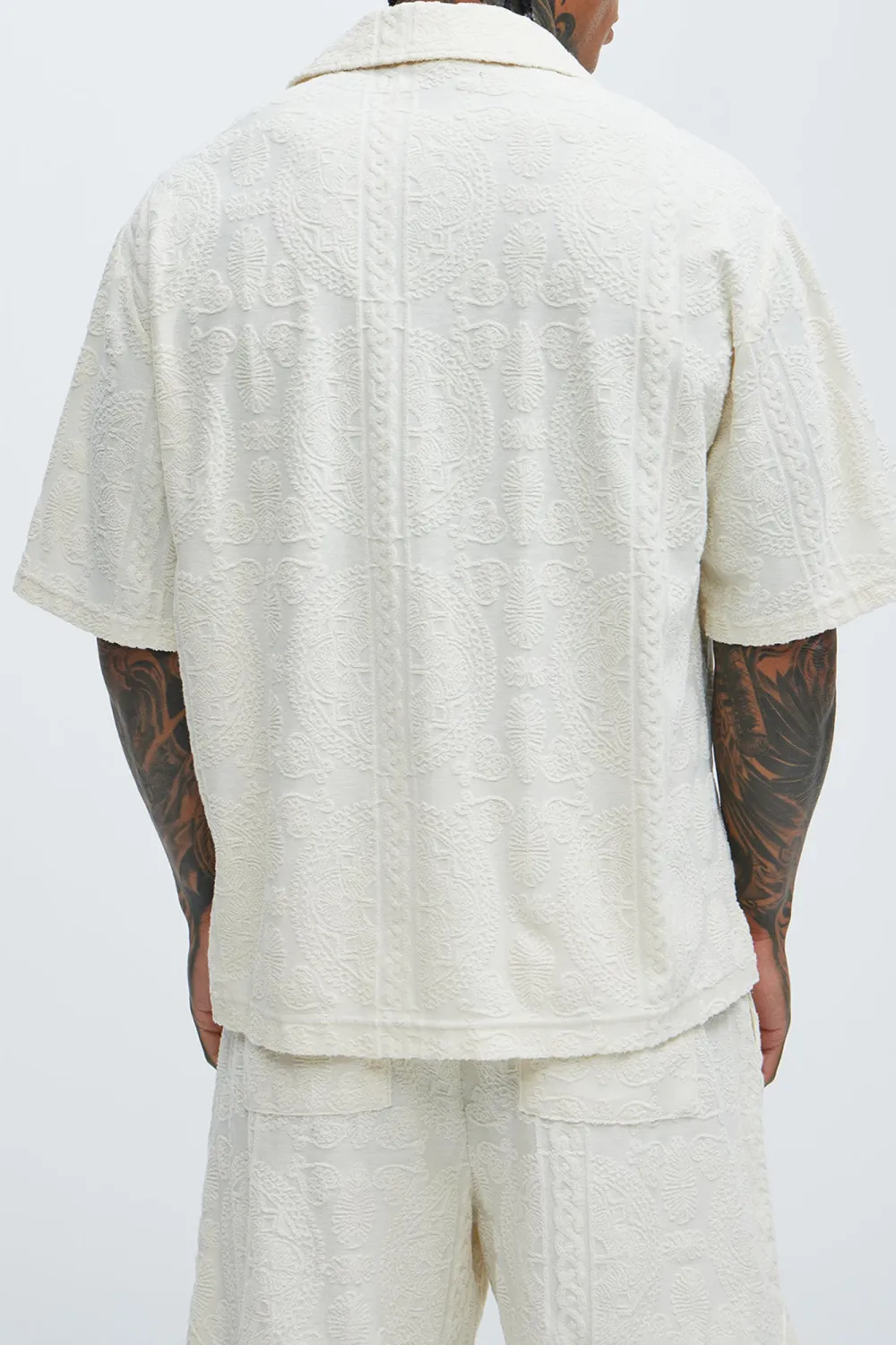 Link Textured Shirt - Cream